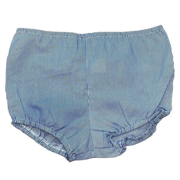 A Maude Wilson Style Size 0 Blue White Stripe Dress & Bloomers Set Size 0 - Picture 4 of 8